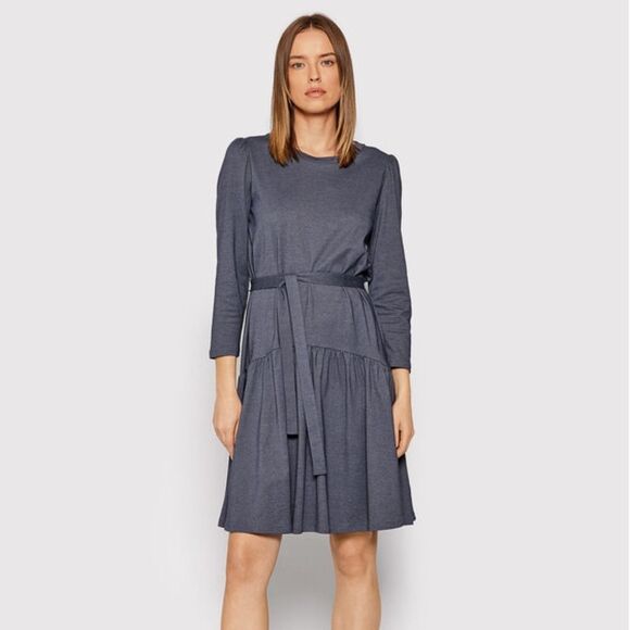 Weekend MaxMara Tiered Shirt Dress - Blue | Size S - Picture 1 of 9